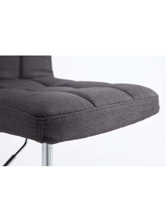 Juego de 2 taburetes de bar Palma V2 tela, negro Juego de 2 taburetes de bar Palma V2 tela, negro