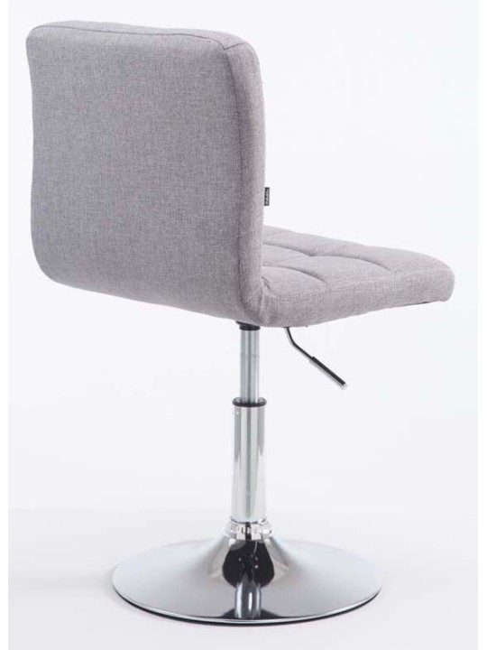 Juego de 2 taburetes de bar Palma V2 tela, gris Juego de 2 taburetes de bar Palma V2 tela, gris