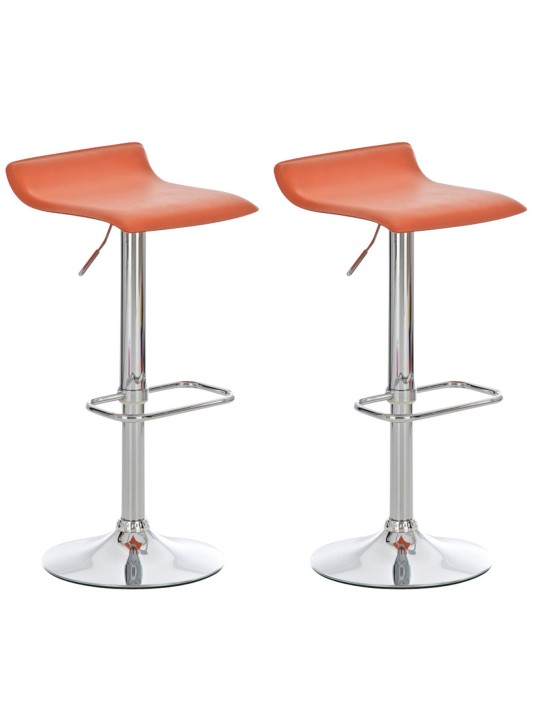 Juego de 2 taburetes de bar Dyn, naranja Juego de 2 taburetes de bar Dyn, naranja
