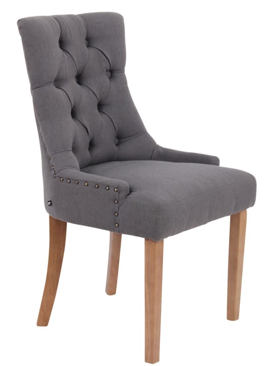 Silla de comedor Aberdeen tela antiguo-claro, gris oscuro