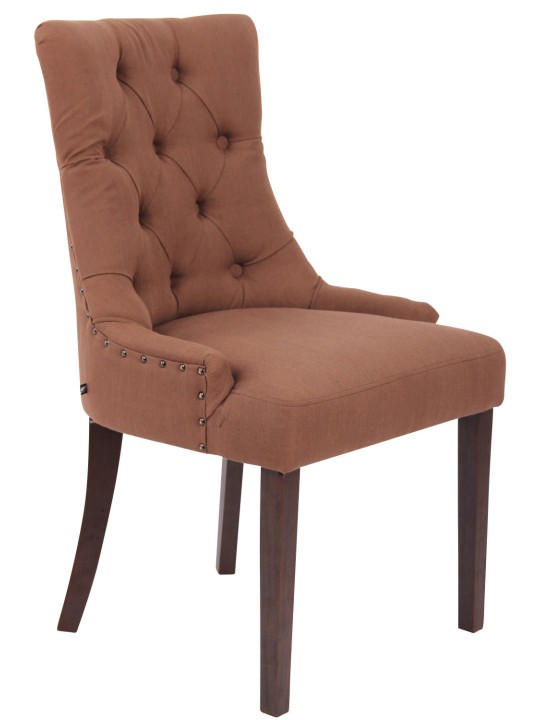 Silla de comedor Aberdeen tela antigua, marrón