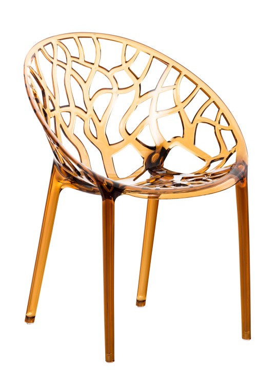 Silla apilable CRYSTAL, ámbar