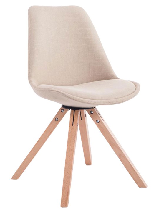 Silla de visita tela Toulouse Natura Square, crema Silla de visita tela Toulouse Natura Square, crema