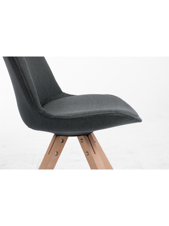 Silla de visita tela Toulouse Natura Square, gris oscuro Silla de visita tela Toulouse Natura Square, gris oscuro