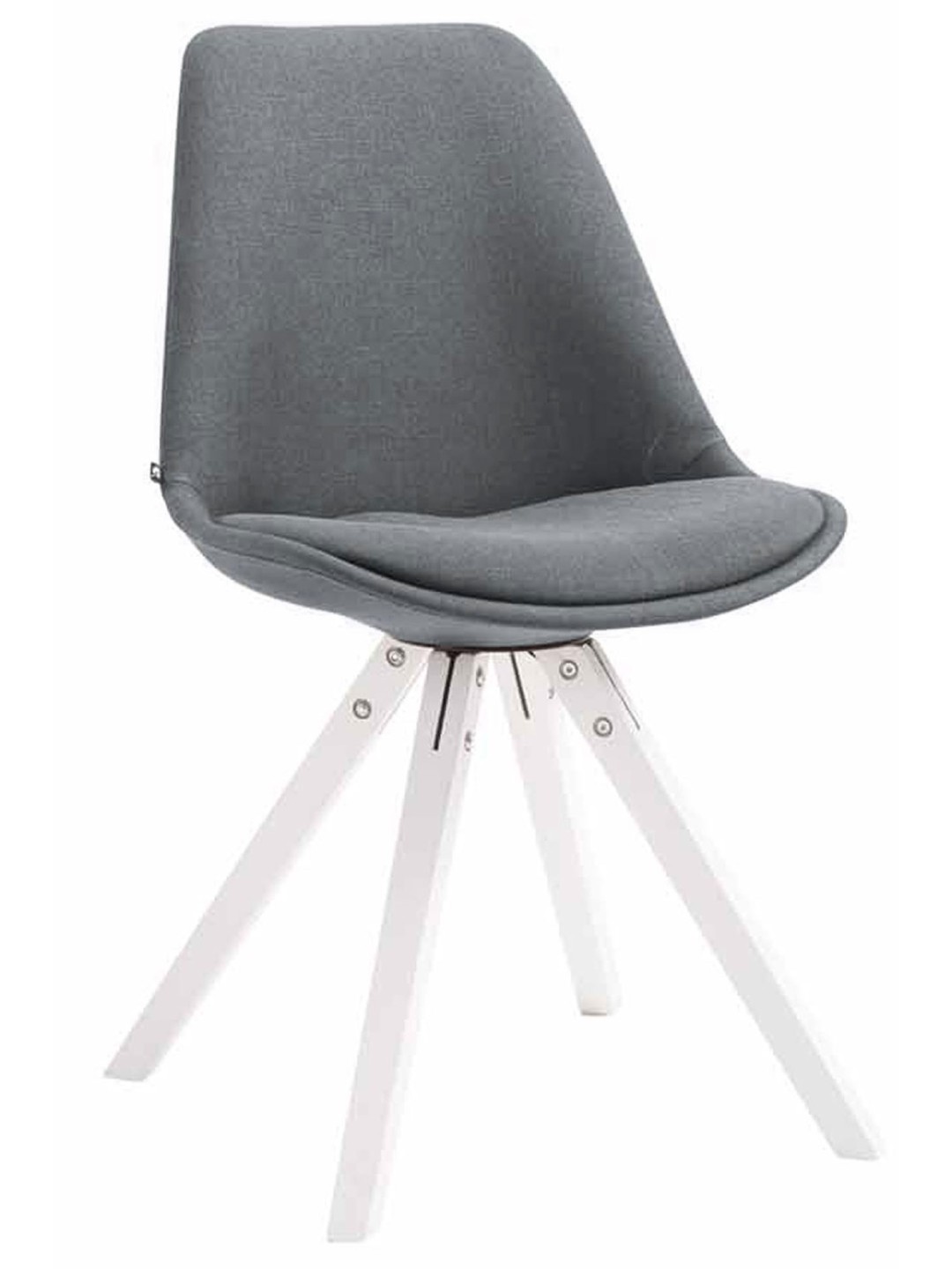 Silla de visita tela Toulouse Cuadrada, gris oscuro