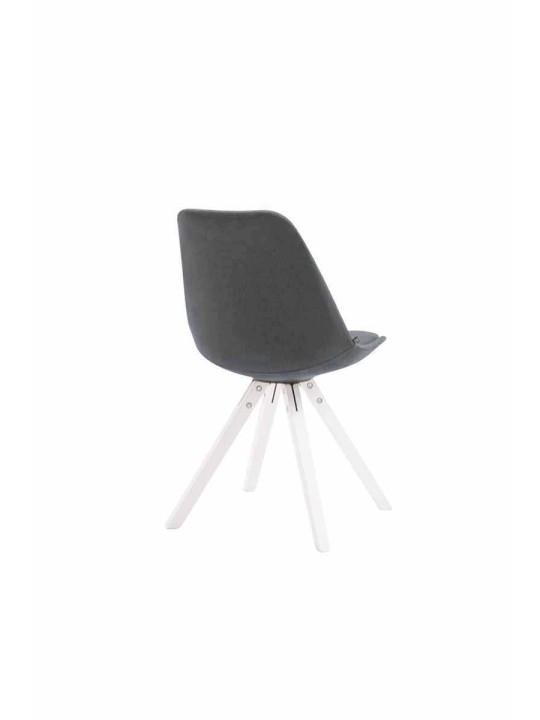 Silla de visita tela Toulouse Cuadrada, gris oscuro