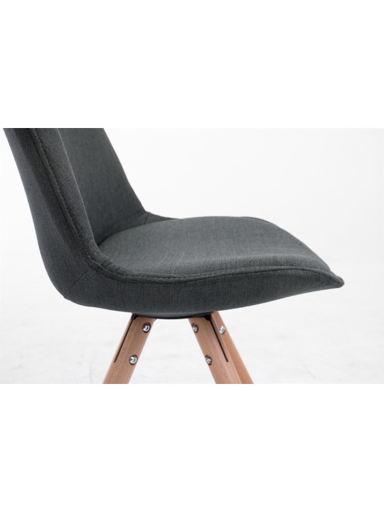 Silla de visita tela Toulouse Natura redonda, gris oscuro Silla de visita tela Toulouse Natura redonda, gris oscuro