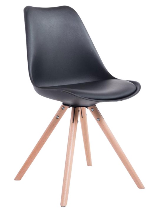 Silla de visita redonda Toulouse Natura, negro Silla de visita redonda Toulouse Natura, negro