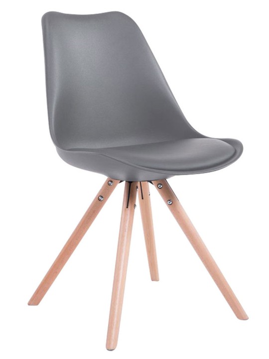 Silla de visita redonda Toulouse Natura, gris Silla de visita redonda Toulouse Natura, gris