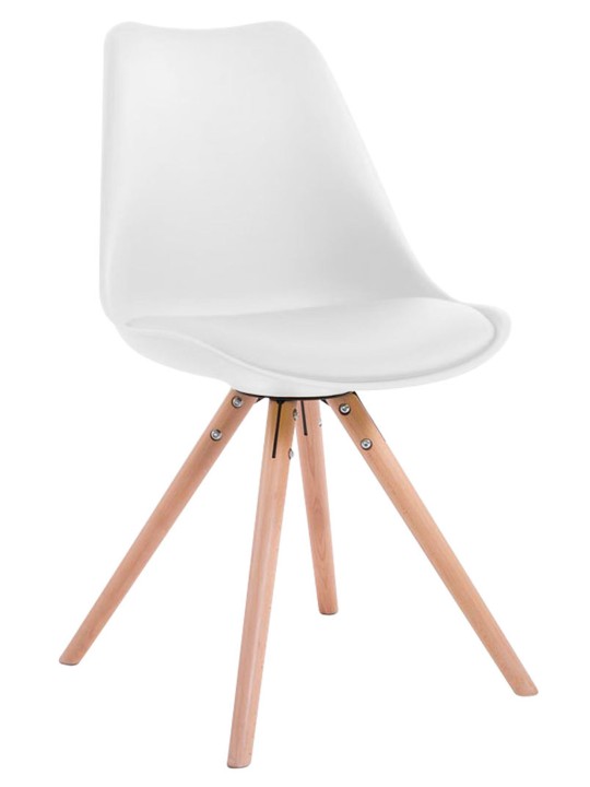 Silla de visita redonda Toulouse Natura, blanco Silla de visita redonda Toulouse Natura, blanco