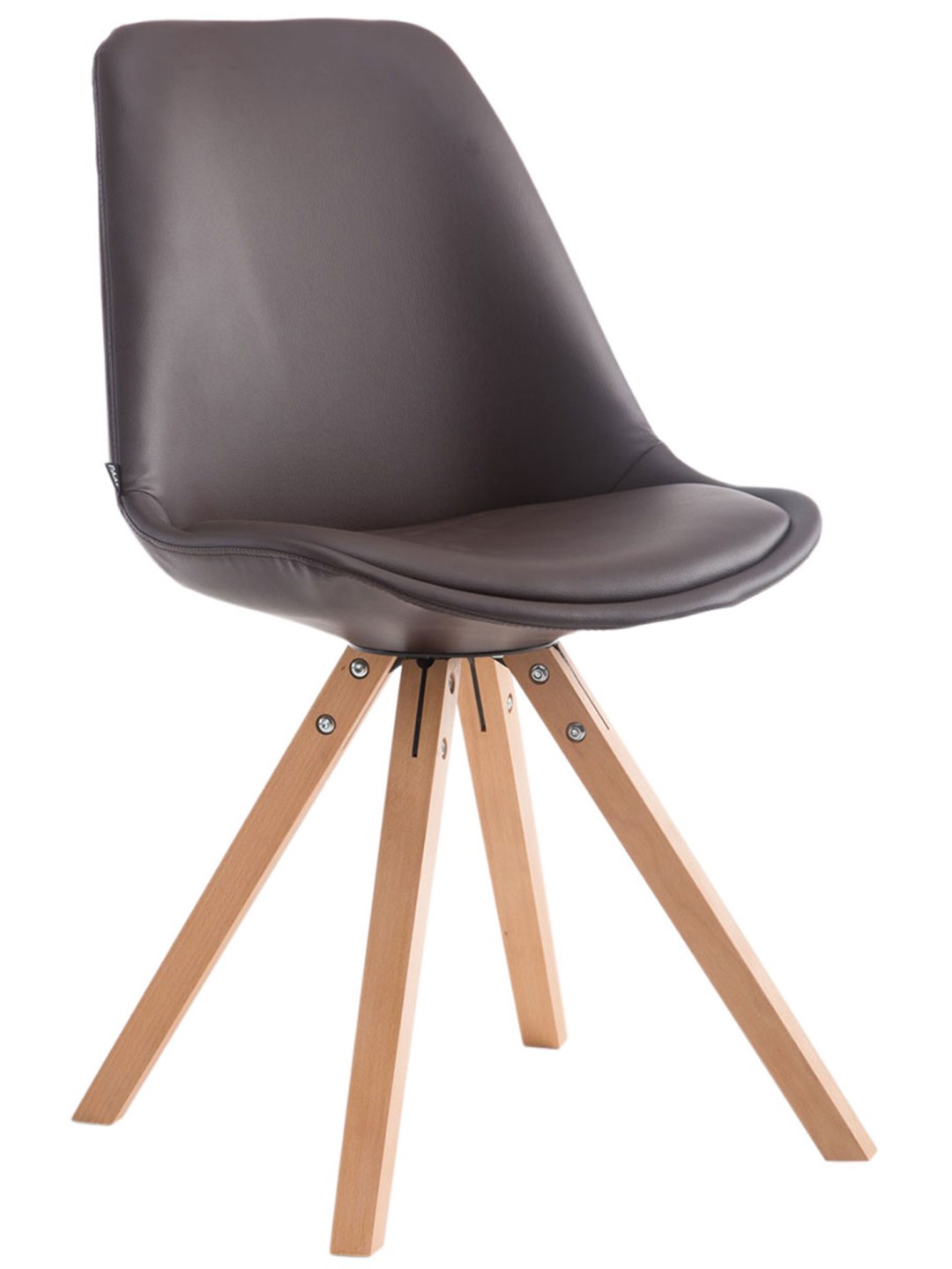 Silla de visita Laval Natura Square, marrón