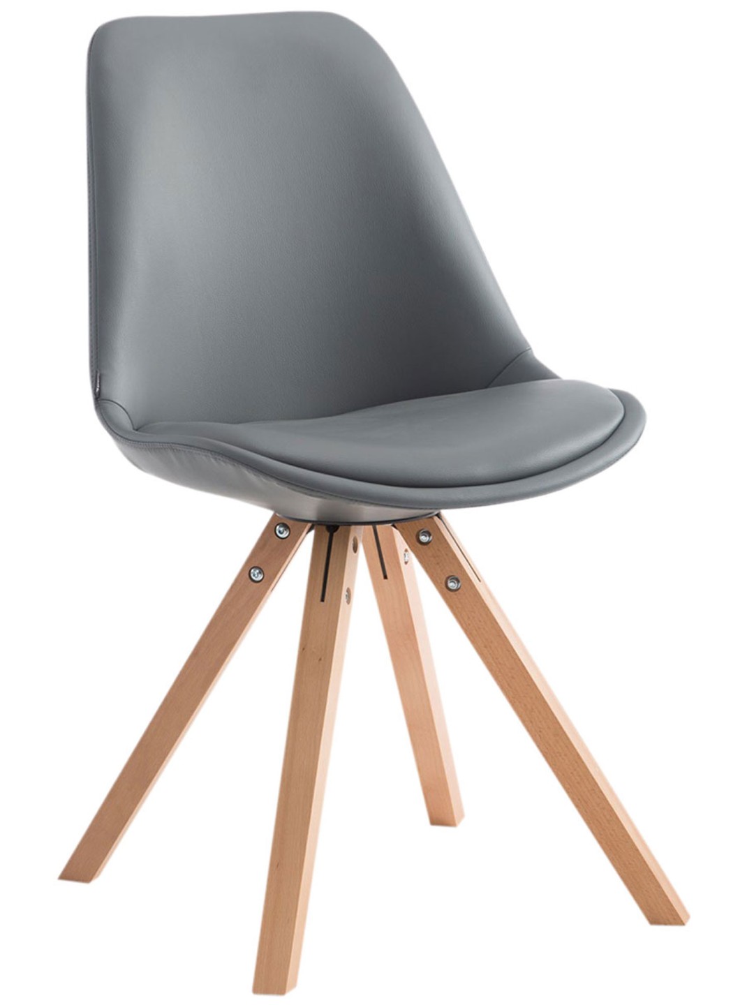 Silla de visita Laval Natura Square, gris