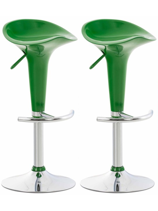 Juego de 2 taburetes de bar Saddle, verde Juego de 2 taburetes de bar Saddle, verde