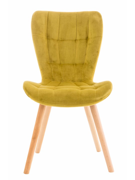 Silla Elda terciopelo, amarillo
