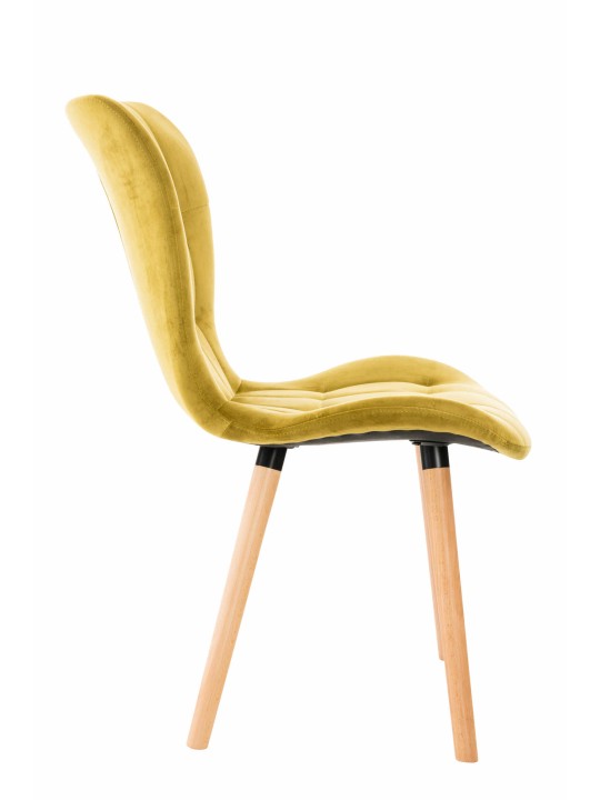 Silla Elda terciopelo, amarillo