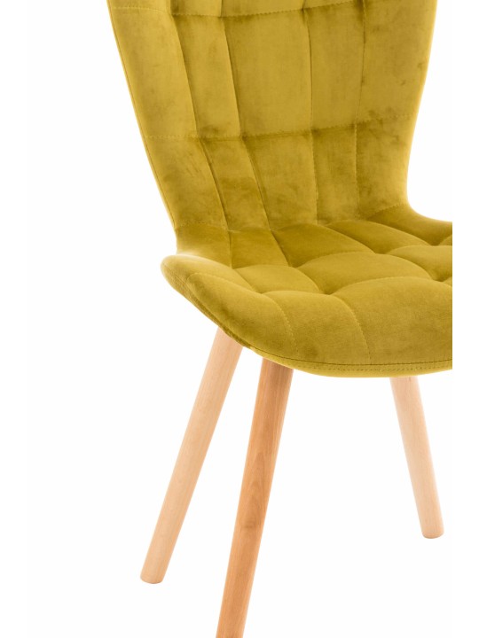 Silla Elda terciopelo, amarillo