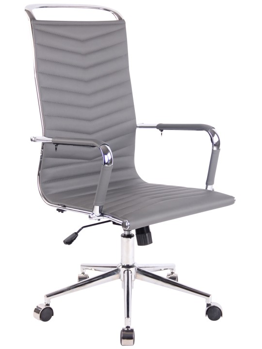 Silla de oficina Batley piel sintética, gris