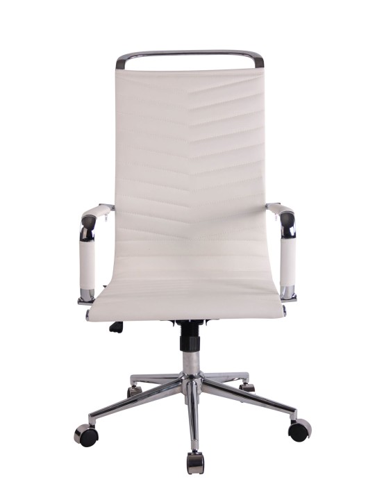 Silla de oficina Batley piel sintética, blanco