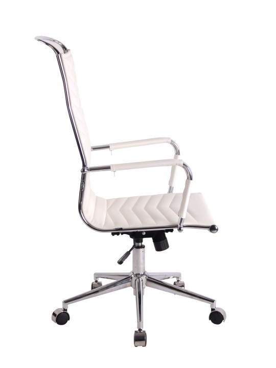 Silla de oficina Batley piel sintética, blanco