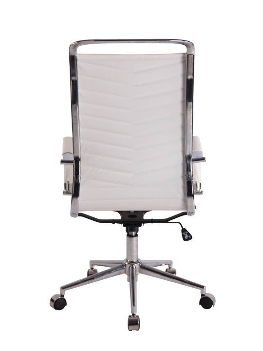 Silla de oficina Batley piel sintética, blanco
