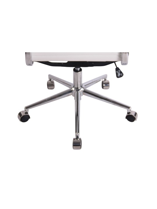 Silla de oficina Batley piel sintética, blanco