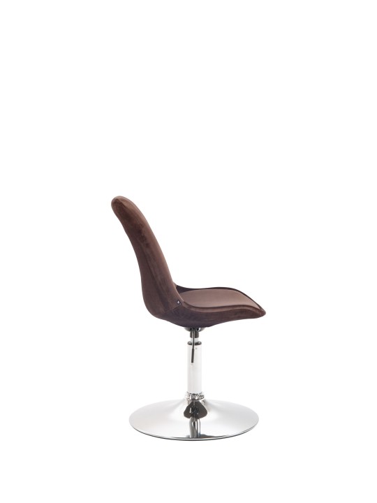 Silla de comedor Maverick terciopelo cromo, marrón Silla de comedor Maverick terciopelo cromo, marrón
