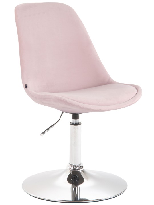 Silla de comedor Maverick terciopelo cromo, rosa