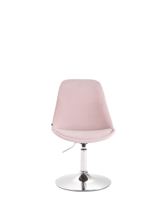 Silla de comedor Maverick terciopelo cromo, rosa