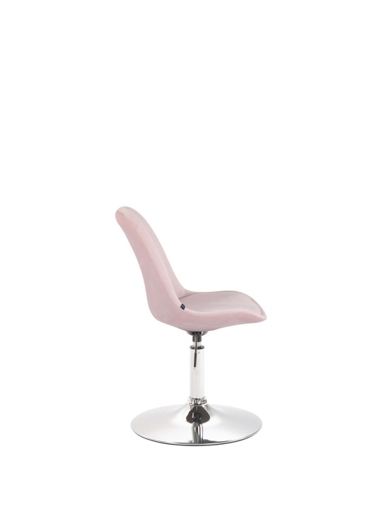 Silla de comedor Maverick terciopelo cromo, rosa