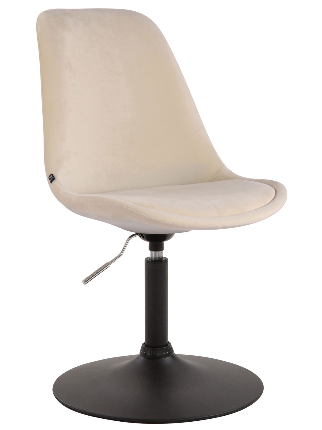 Silla de comedor Maverick de terciopelo, crema