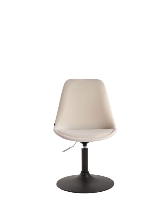 Silla de comedor Maverick de terciopelo, crema