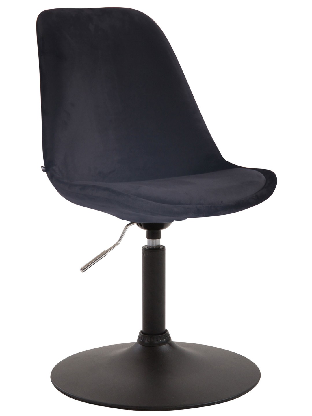 Silla de comedor Maverick de terciopelo, negro