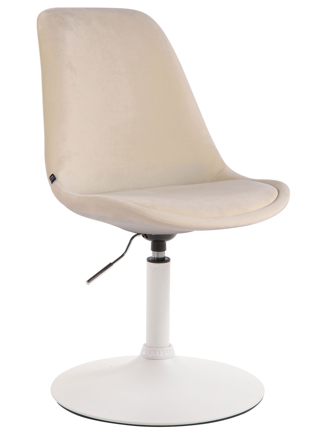 Silla de comedor Maverick de terciopelo, crema