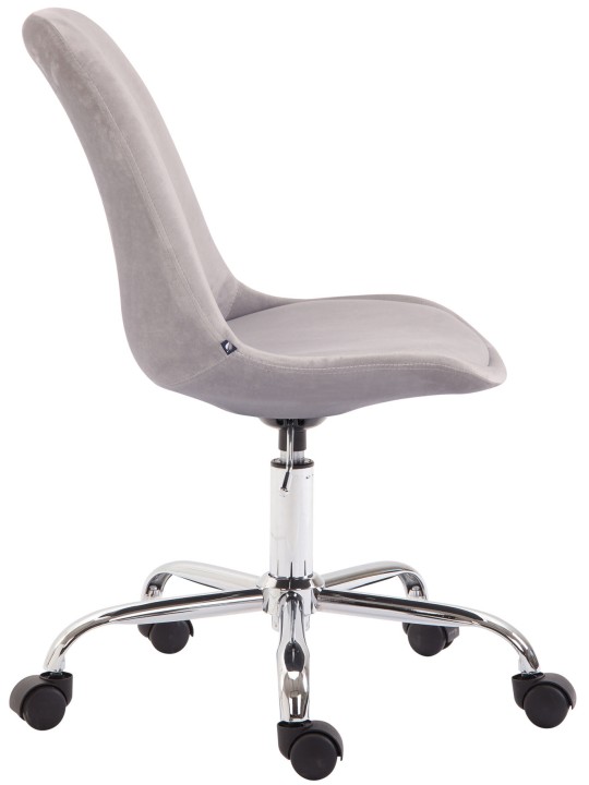 Silla de oficina Terciopelo Toulouse, gris
