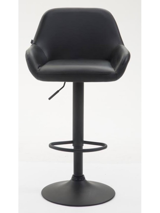 Juego de 2 taburetes de bar Braga piel sintética, negro Juego de 2 taburetes de bar Braga piel sintética, negro