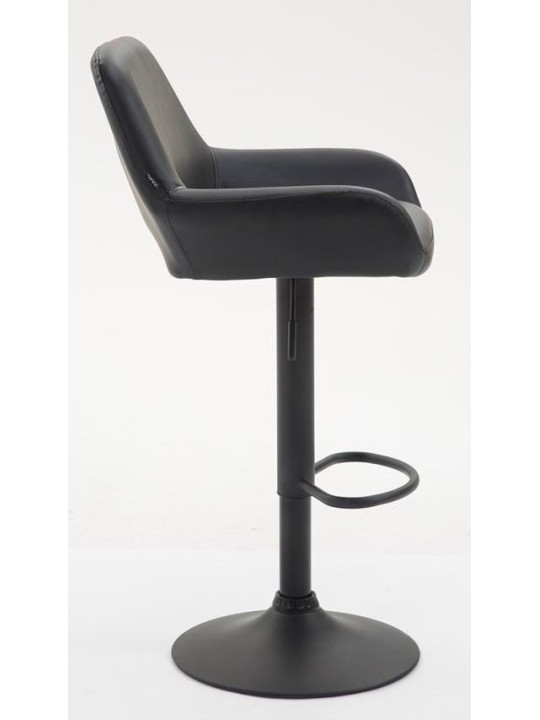 Juego de 2 taburetes de bar Braga piel sintética, negro Juego de 2 taburetes de bar Braga piel sintética, negro