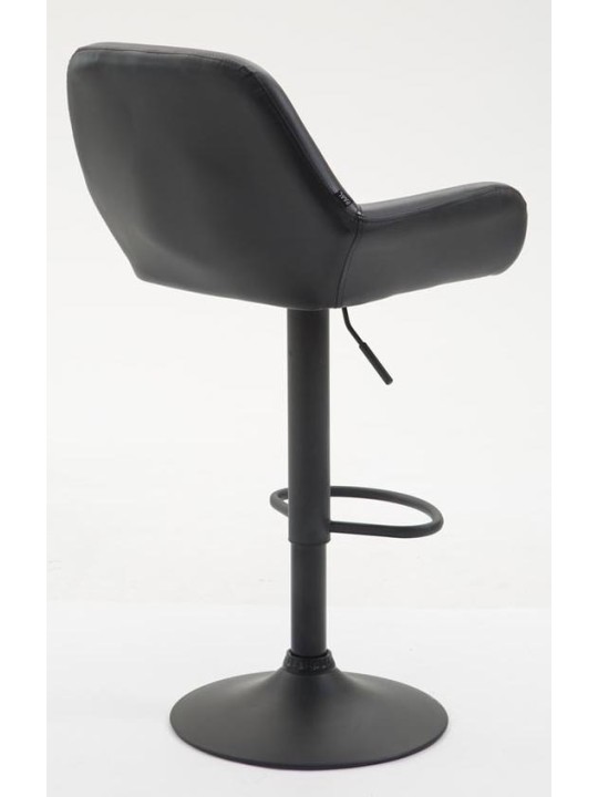 Juego de 2 taburetes de bar Braga piel sintética, negro Juego de 2 taburetes de bar Braga piel sintética, negro