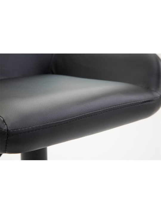 Juego de 2 taburetes de bar Braga piel sintética, negro Juego de 2 taburetes de bar Braga piel sintética, negro