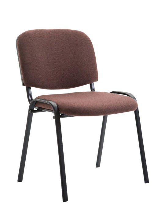 Juego de 4 sillas de visita tela Ken, marrón Juego de 4 sillas de visita tela Ken, marrón