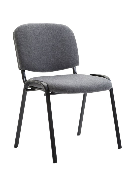 Juego de 4 sillas de visita tela Ken, gris Juego de 4 sillas de visita tela Ken, gris