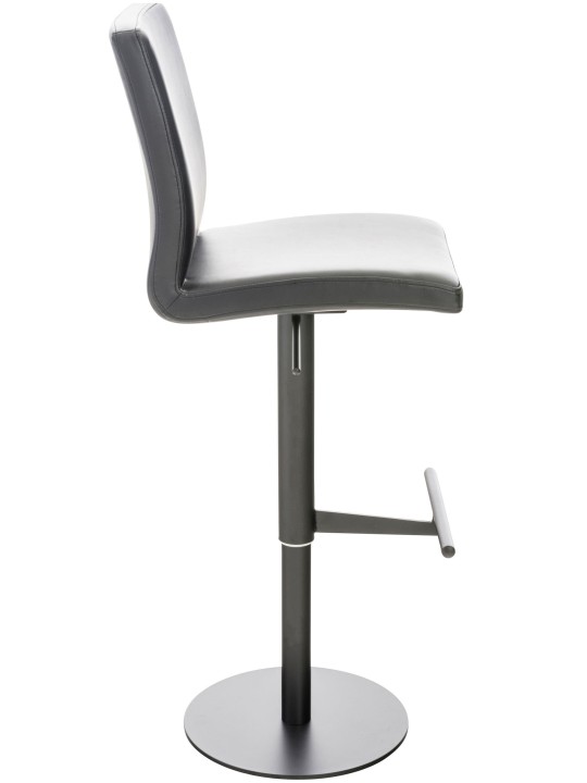 Taburete de bar Cadiz piel sintética, negro