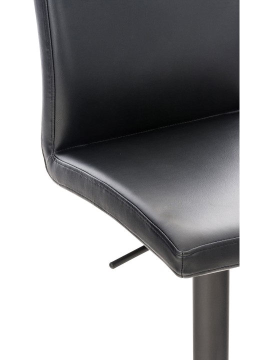 Taburete de bar Cadiz piel sintética, negro