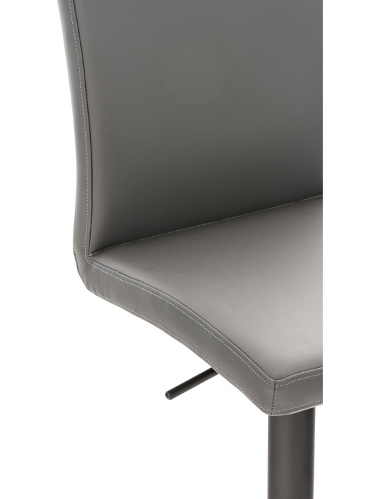 Taburete de bar Cadiz piel sintética, gris