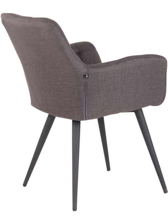 Silla de comedor tela Lyss, gris oscuro
