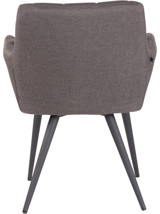 Silla de comedor tela Lyss, gris oscuro