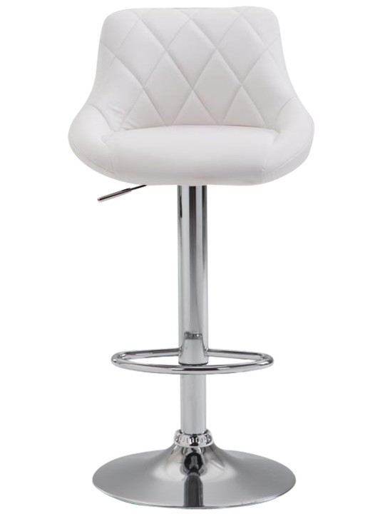 Juego de 2 taburetes de bar Lazio piel sintética C, blanco Juego de 2 taburetes de bar Lazio piel sintética C, blanco