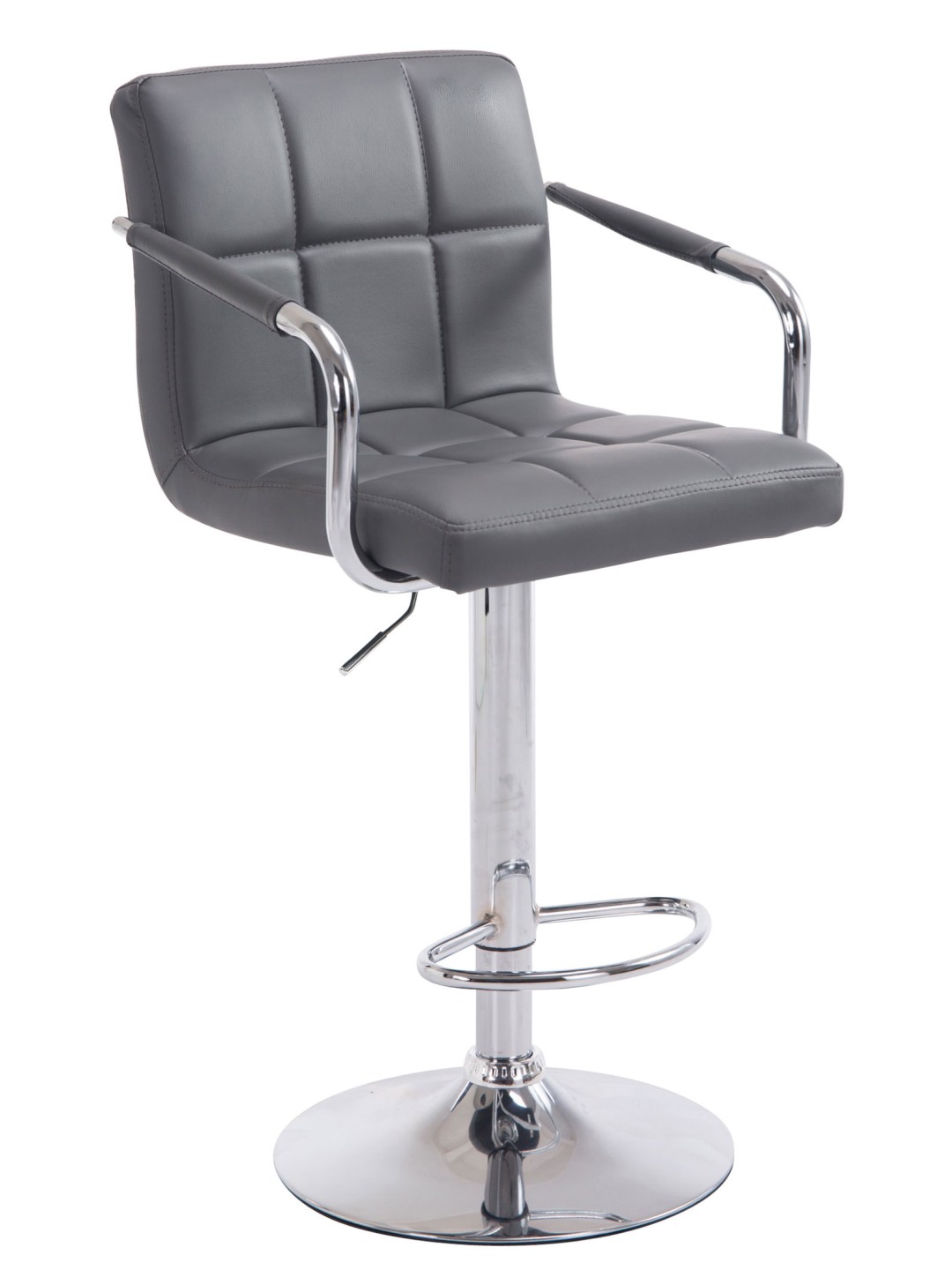 Taburete de bar Lucy V2 cromo, gris