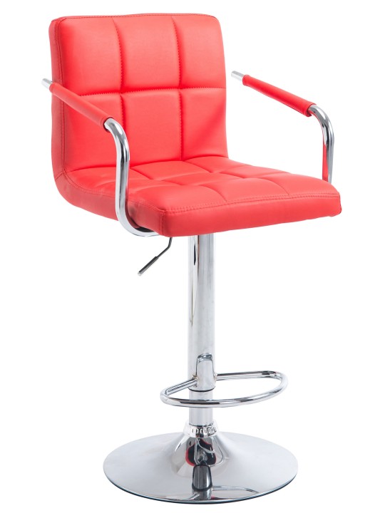 Taburete de bar Lucy V2 cromo, rojo Taburete de bar Lucy V2 cromo, rojo