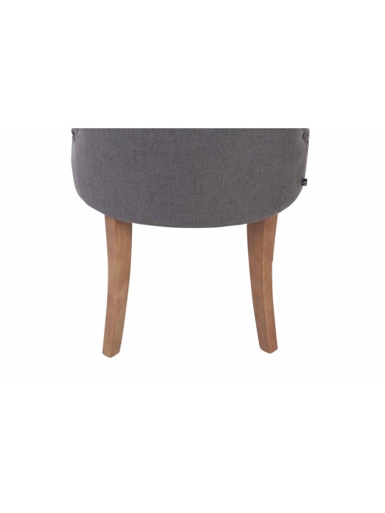 Juego de 2 sillas de comedor Aberdeen tela antiguo-claro, gris oscuro