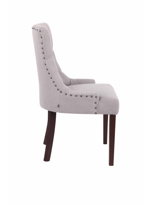 Juego de 2 sillas de comedor Aberdeen tela antigua, gris